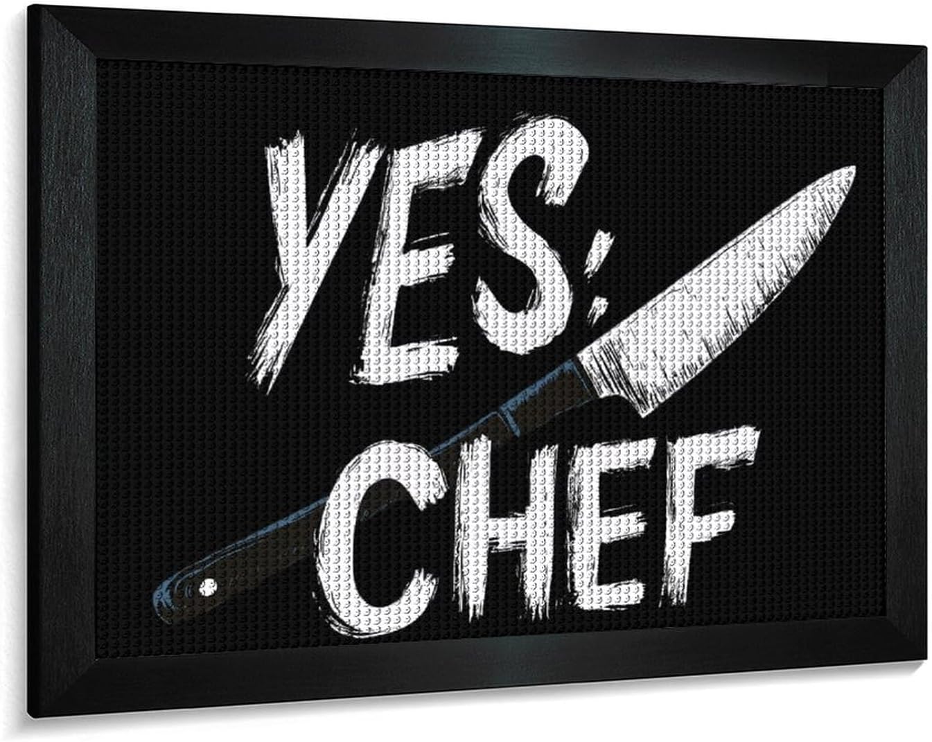 Yes Chef Printed Diamond 5D Painting Kit 16x20in DIY Full Drill Craft with Tools for Home Wall Decor Gift Blackwood 50 * 40cm