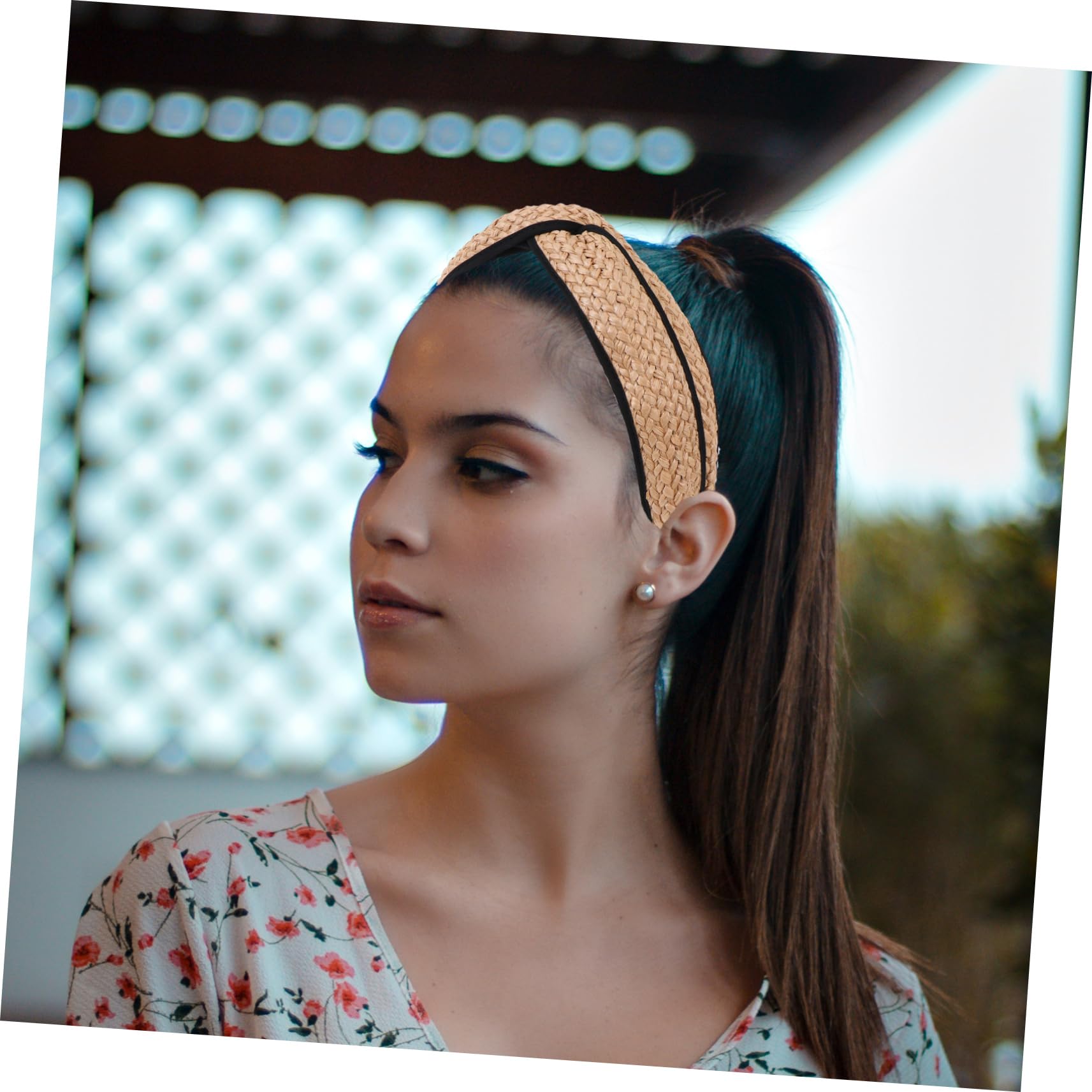 FRCOLOR 3 Piezas Diadema Tejida De Diademas De Niñas De s Con Estilo Para Las Mujeres Lazo De Pelo Trenzado Simple De Vacaciones Anudada Tela