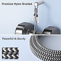 Vista 4 de Deegotech - 2 cable de carga USB tipo C de carga rápida de 6.6 pies, de nailon trenzado largo tipo C para Samsung Galaxy S10 S9 S8 Plus Note10 9 8