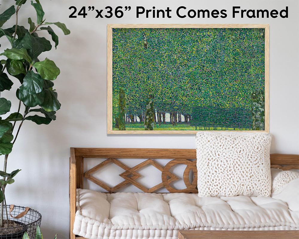 Amazon.com: Gustav Klimt - The Park 24x36 Framed Print, Tranquil