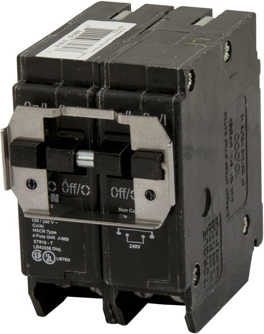 EatonEaton BQ220250 Breaker, 20/50A, 2P, 120/240V, 10 kAIC, CTL Quad, BR Series