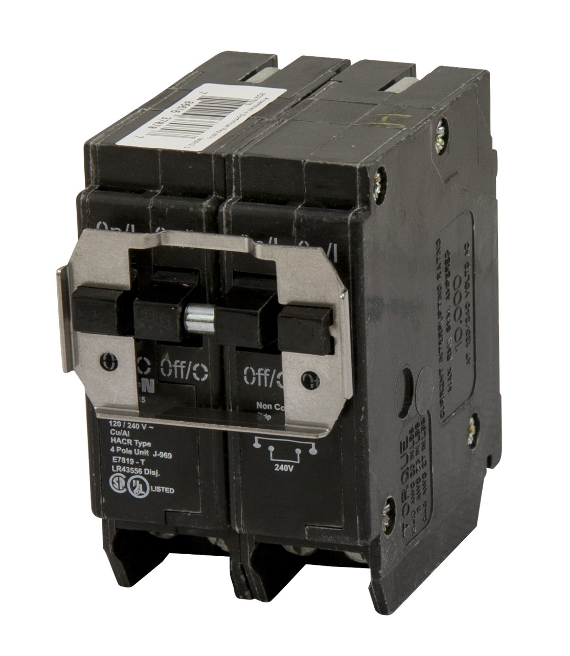Eaton BQC220230 Breaker, 20/30A, 2P, 120/240V, 10 kAIC, CTL Quad, BR Series