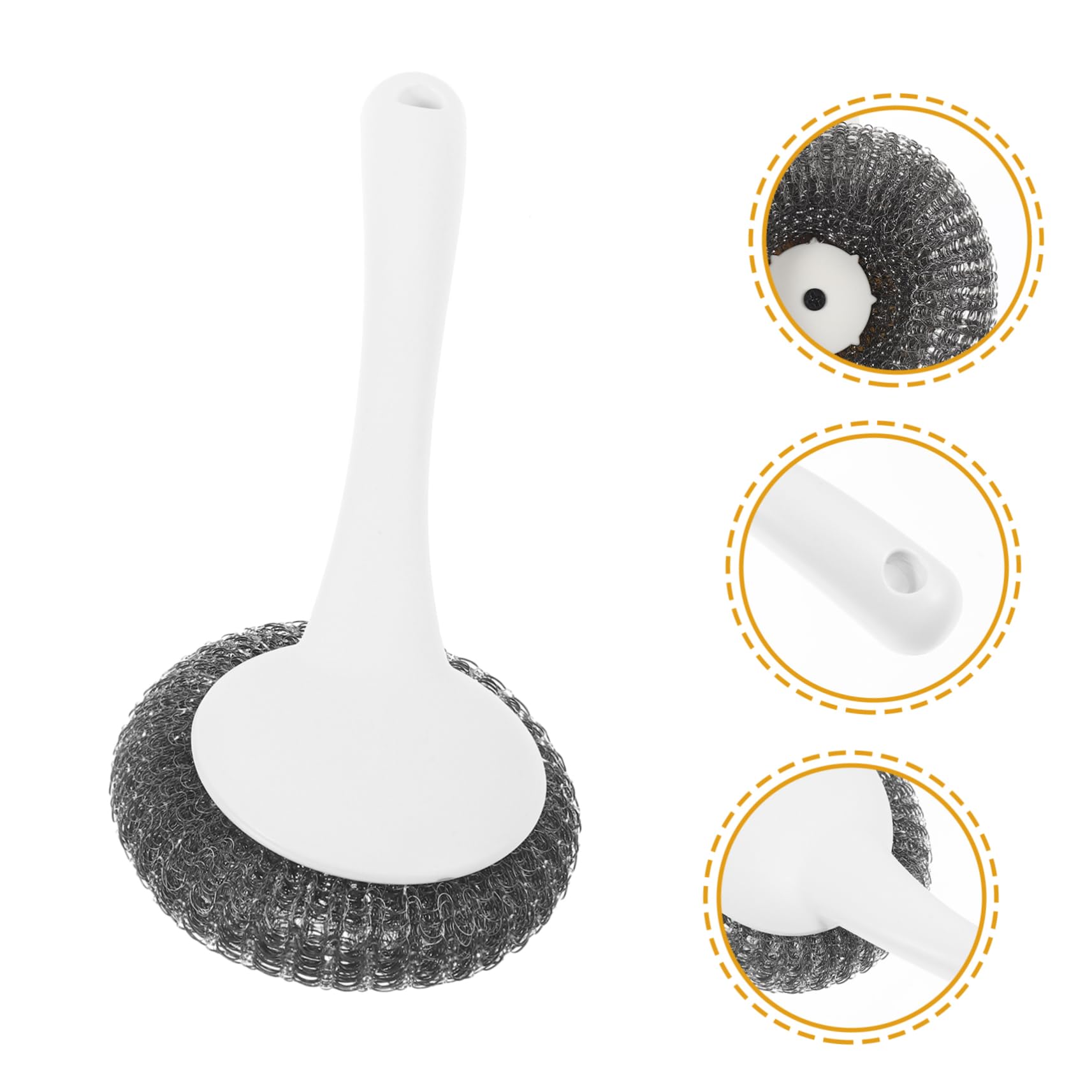 Zerodeko 4 Pezzi Spazzola Per Pentole Scopo Lavastoviglie Microfibra Tutto Cucina Spazzola Per Piatti Pespa Per Lavaggio Del Piatto Lavapiatti in Acciaio Strofinare i Piatti Lana D'acciaio