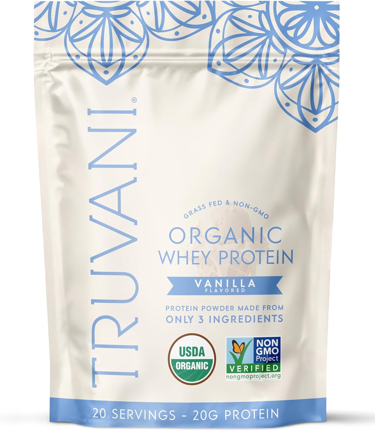 Truvani Organic Whey Protein Powder | Vanilla...