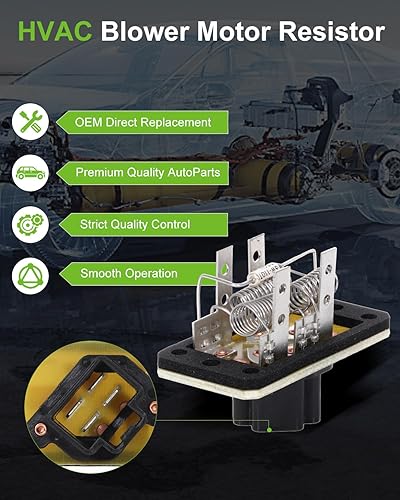 Miniatura 2 de SCITOO Ventilador de calentador de aire acondicionado, ventilador HVAC y motor resistor apto para 1996-2007 para Ford Taurus 1996-2005 para Mercury