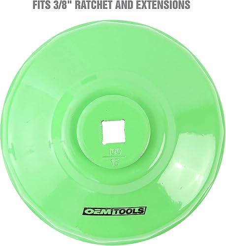 Miniatura 8 de OEMTOOLS 87151 Juego de llaves para filtro de aceite de 10 piezas, juego de extracción de filtro de aceite para trinquete de 38 pulgadas para una