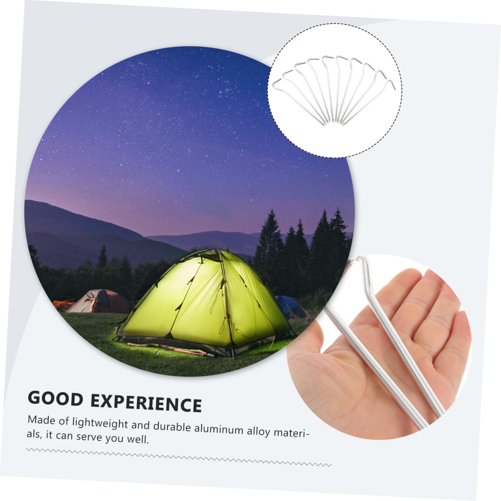 VANZACK 5sätze Outdoor Zeltheringen Aluminiumlegierung Lange Verstärkte Erdnägel Für Camping Strand Und Garten Praktische Langlebige Heringe Zur Sicheren Befestigung Von Zelten Und