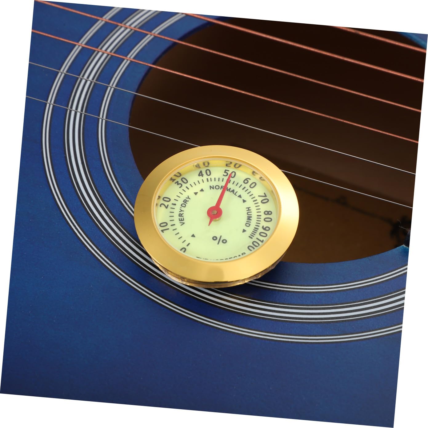 Mechanical Analog Hygrometer for Cigar Humidor Box and Violin Case Round Compact Hygrometer with Accurate Humidity Gauge Small Lightweight Design for Portable Tobacco Moisture