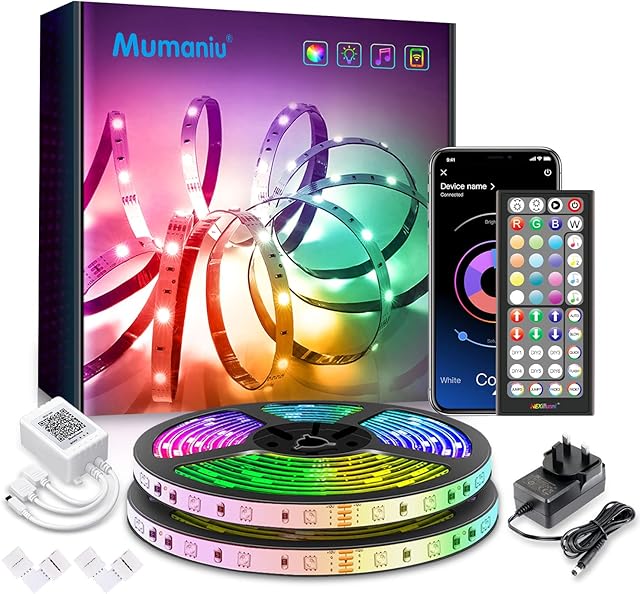 LED Strip Lights 30M(2 Rolls of 15m) Bluetooth, Ultra Long LED Ligh ts with Smart App Control Remote, Music Sync RGB Color Changing Flexible Led Lights for Bedroom Home Decoration