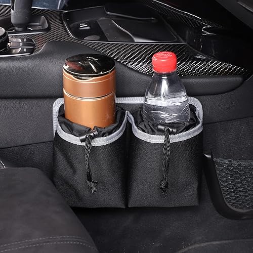 Miniatura 3 de Daeiclru Bolsa de almacenamiento para taza de agua de automóvil apta para Toyta Supra GR A90 A91 MK5 2019-2022, bolsa de almacenamiento lateral del