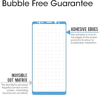 amFilm Tempered Glass Screen Protector for Samsung Galaxy Note 9 (Full Screen Coverage), Dot Matrix, Case Friendly, 3D Curved with Easy Installation Tray - 2018