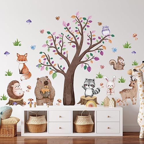 Miniatura 9 de Suplanet Calcomanías de pared de mono, decoración de pared de safari para guardería, calcomanías de pared de animales de la selva para niños, bebés,