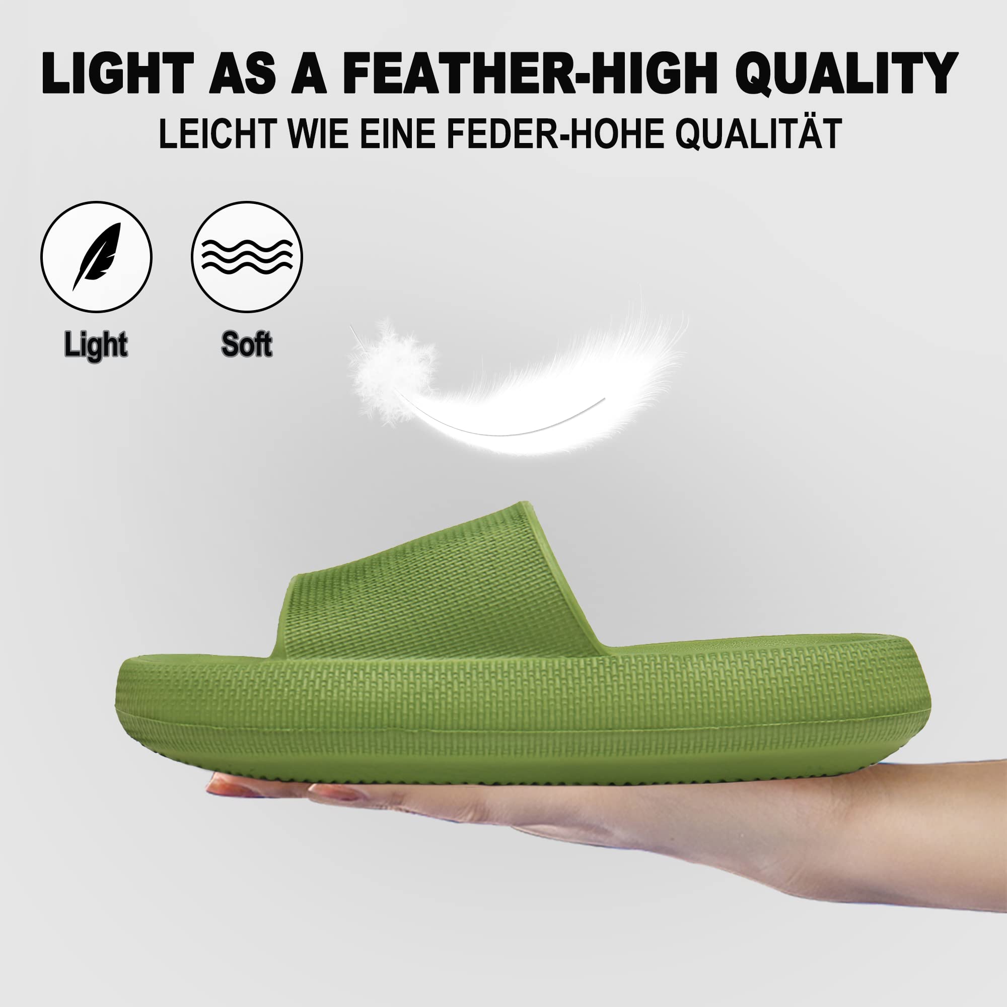 Geweo Ciabatte Nuvola Donna Uomo Comode Pantofole da Casa EVA Super Morbide Ciabatte Piscina Doccia Antiscivolo Slippers Asciugatura Rapida Sandali da Mare con Fibbie Regolabili Unisex
