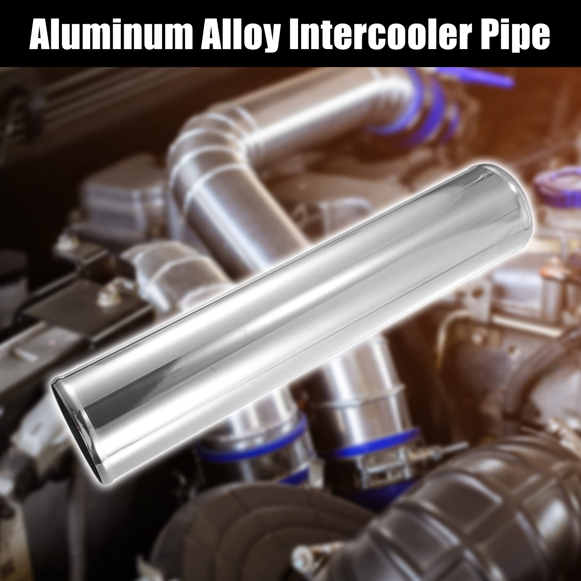 X AUTOHAUX OD 4.02" Longitud 19.69" Tubo Intercooler Tubería Aire Admisión Tubo para Coche