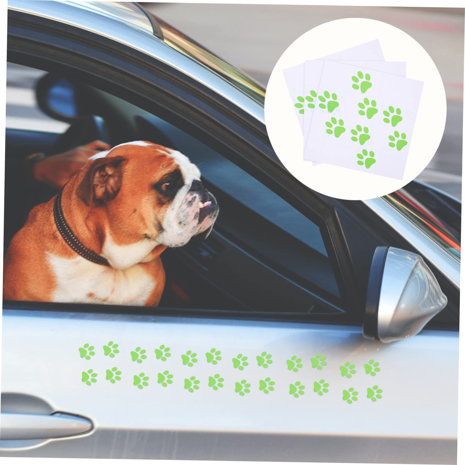 INOOMP 24pezzi Adesivi Auto Impronte Gatto Resistente All Acqua