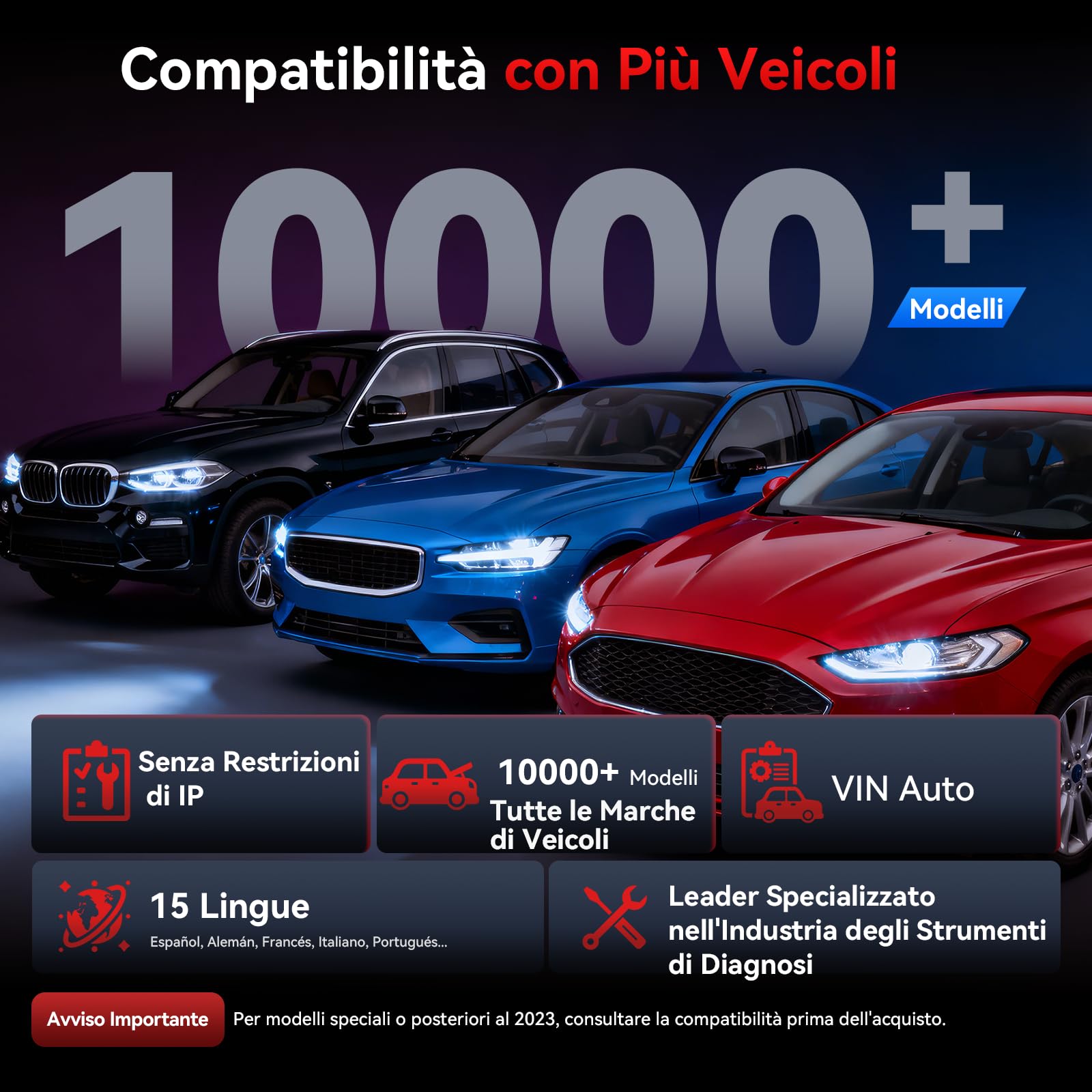 CR Pro S Strumento diagnostico bidirezionale per tutte le auto, codifica ECU per Audi/BMW/VW, scanner OBD2, touch screen/49 resetti/4000+ test/registrazione batteria