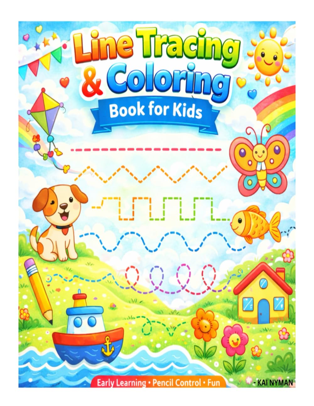 Kids Coloring and Activity Book: Line Tracing, Path Training & Easy Coloring Activities (Smart Kids: Story and Learning Adventures)