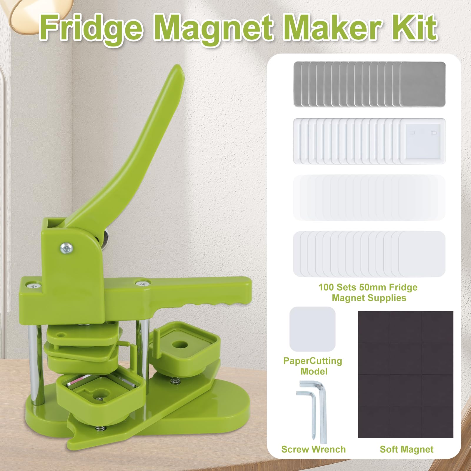 Snapklik.com : Square Magnet Button Maker Kit For Fridge - 2 X 2 DIY ...