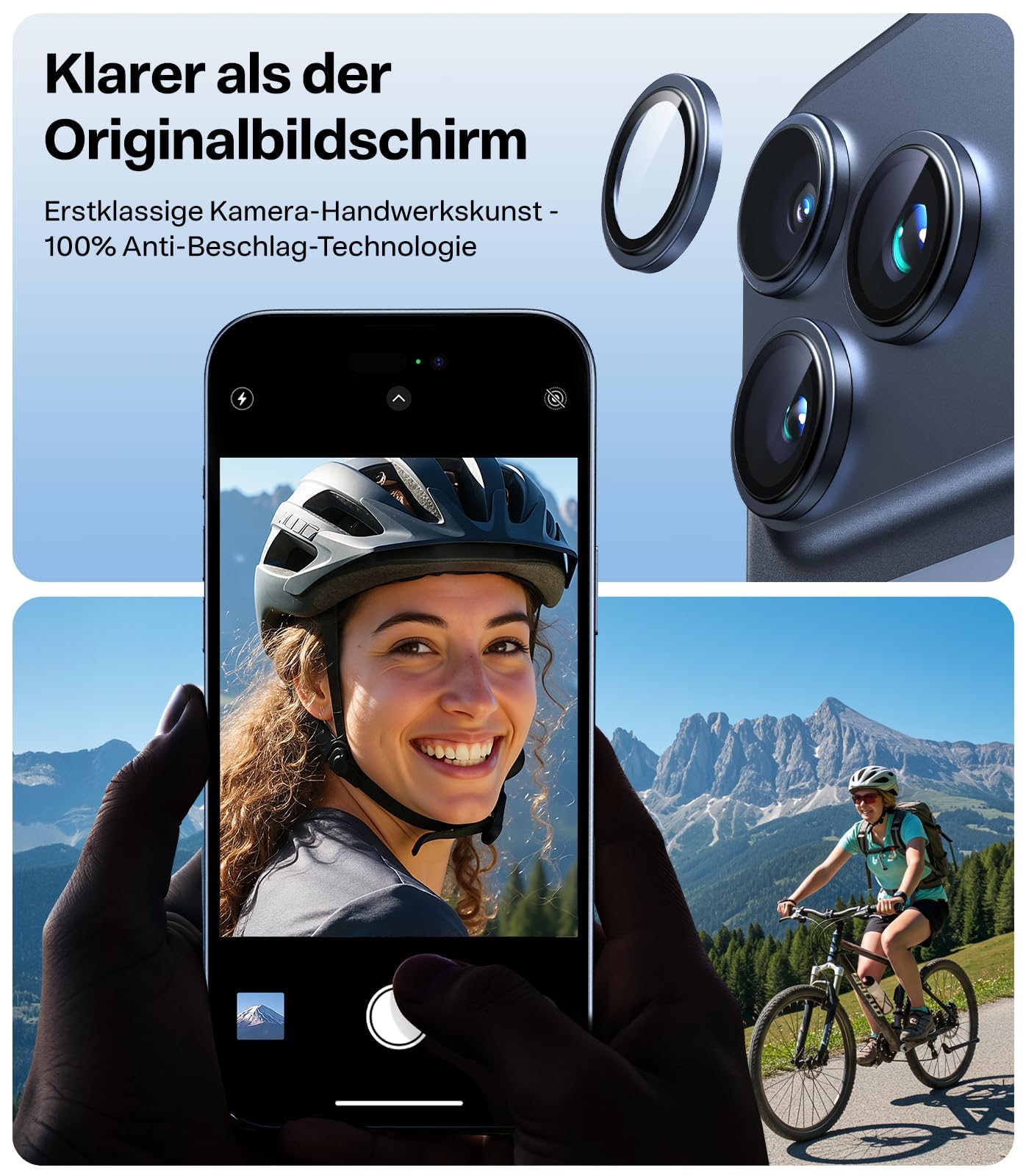 TORRAS für iPhone 17 Pro/iPhone 17 Pro Max Kameraschutz [Nr.1 Militärtaugliche Bruchsicherheit] Kratzfest & HD-Klare Kamera schutz für iPhone 17 Pro/17 Pro Max,9H+ Härte & Einfache Montage,Blau