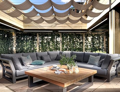 Miniatura 7 de SunnyRoyal Toldo retráctil para pérgola de 7 x 14 pies, toldo de repuesto con herrajes para patio, porche, jardín, al aire libre