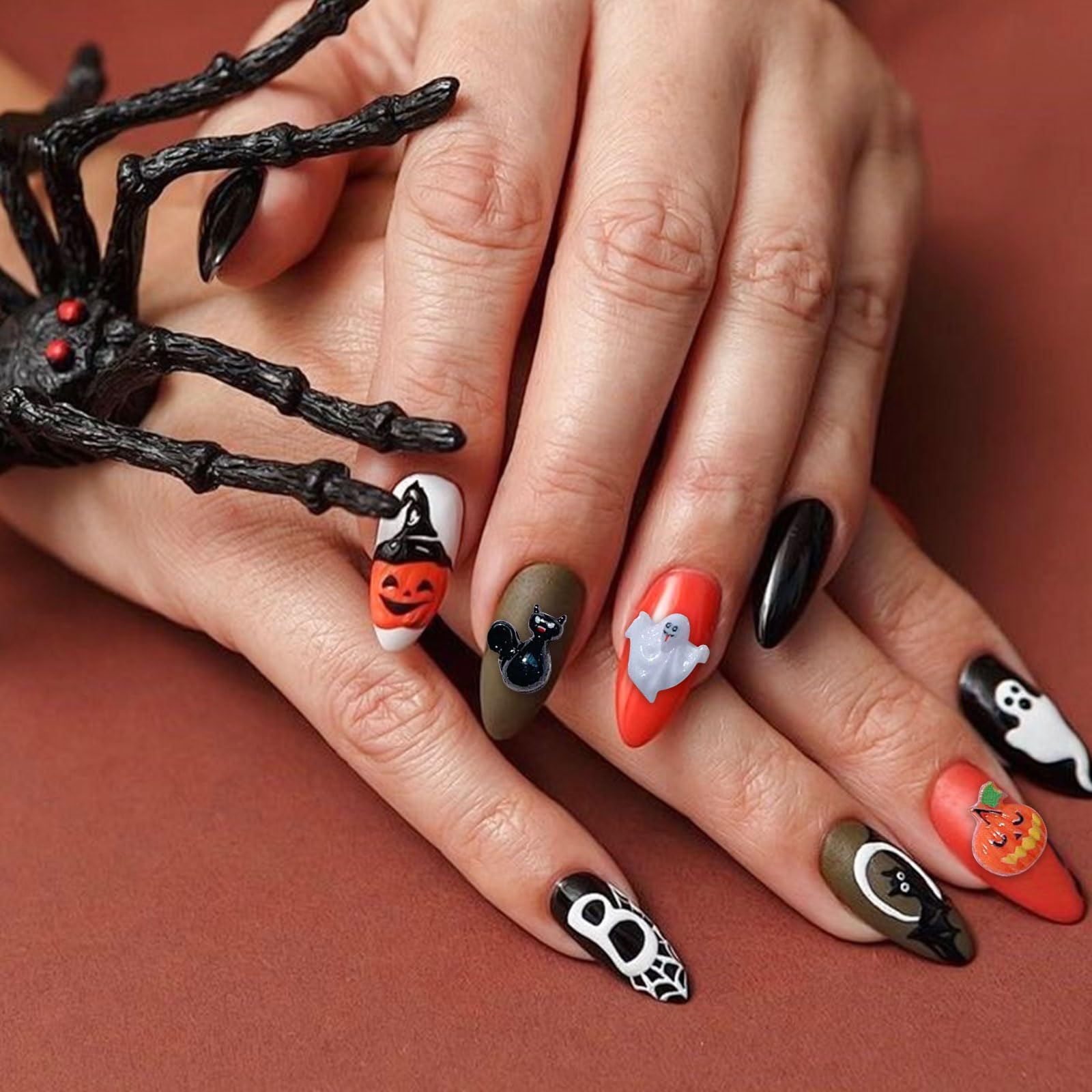Amazon | ネイルパーツ ハロウィン 100個セット 3D 立体 おばけ 