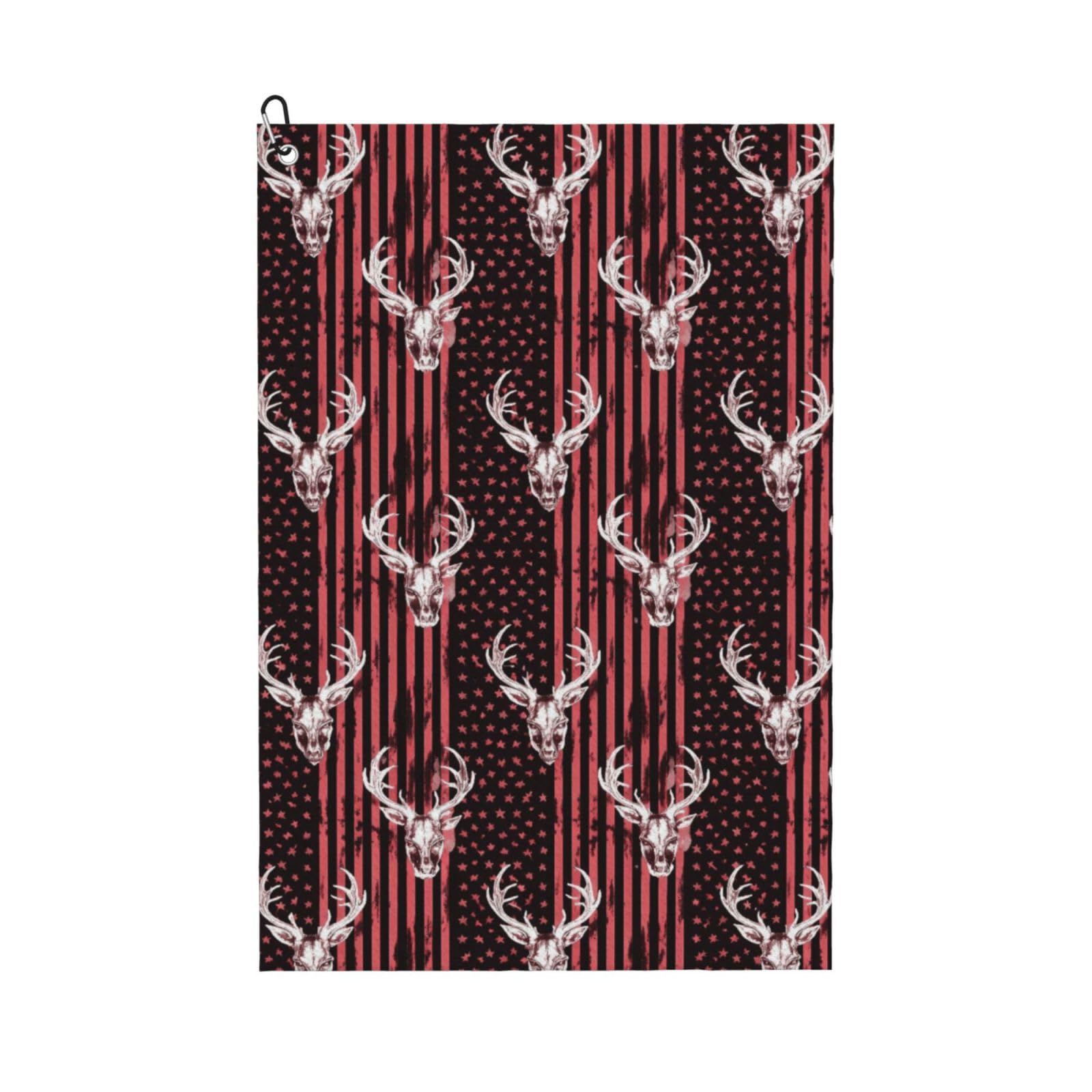 BSDFGSDD Flag Camo Deer Hunting Golf Towel 24 x 16 inches