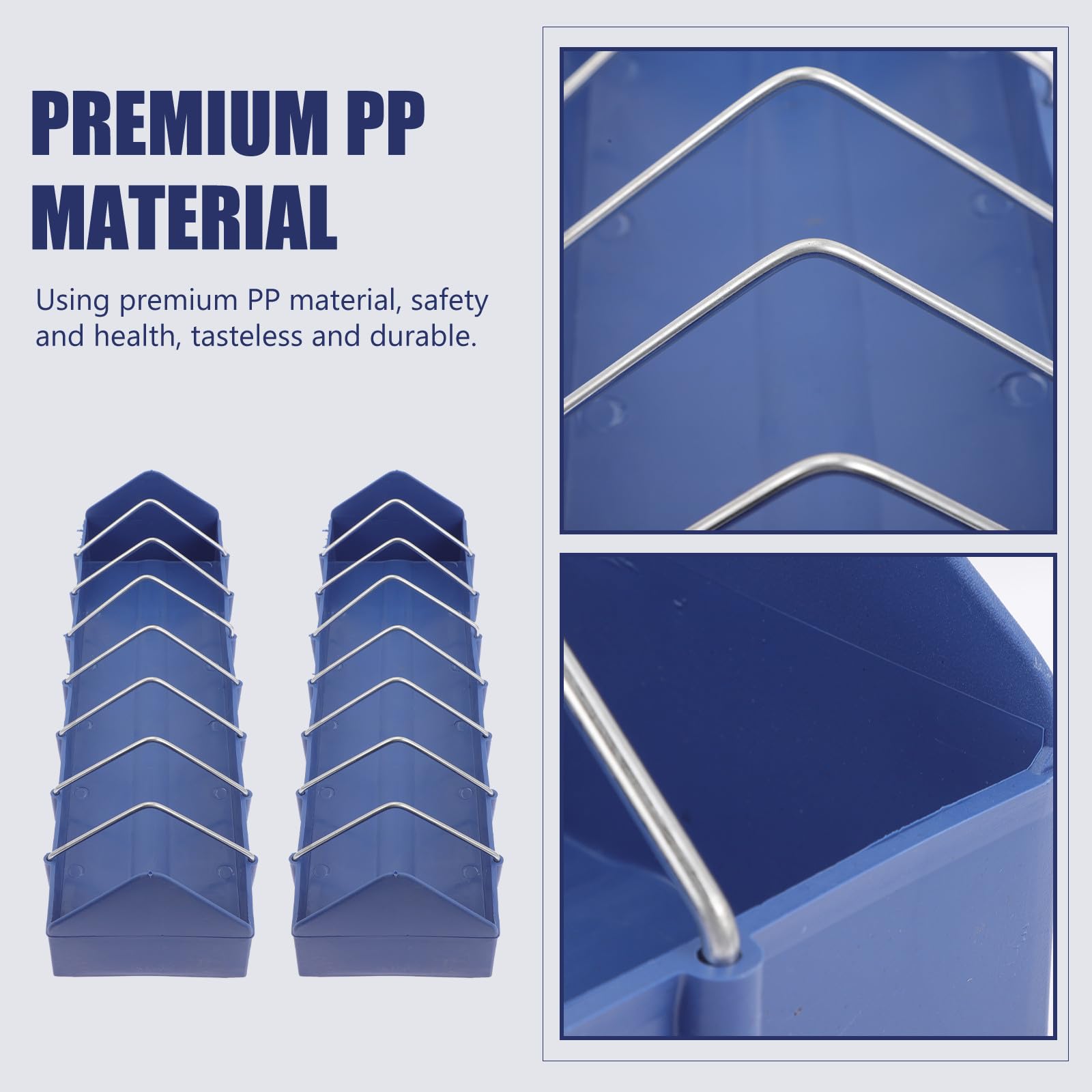 Mangeoire Nettoyer PP Bleu Facile pour 2pcs en Plastique Pigeons Remplir à Cages de Petits Oiseaux et Perruches