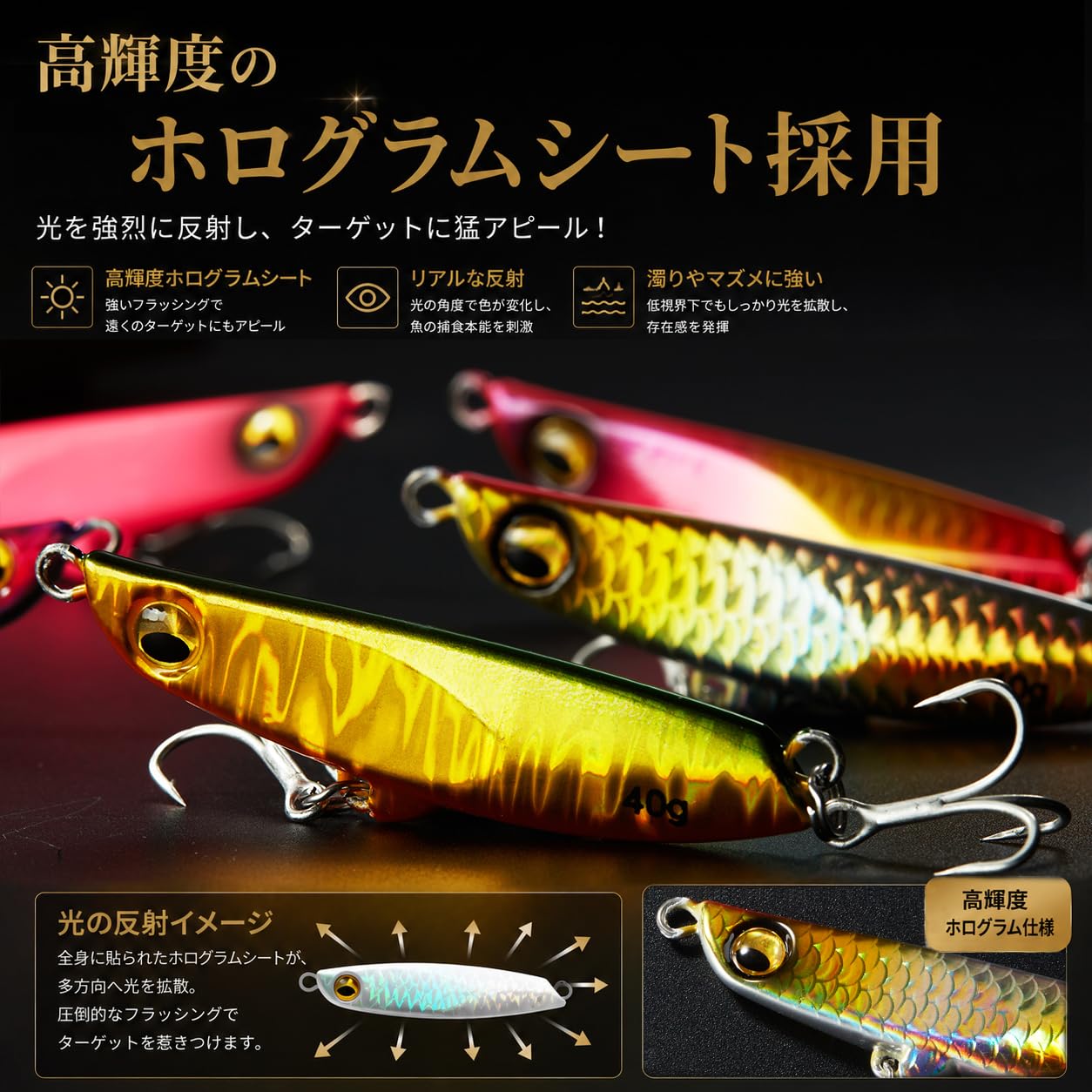 Amazon.co.jp: 【KOKOルアー】ヒラメ ルアー メタルジグ セット 32g