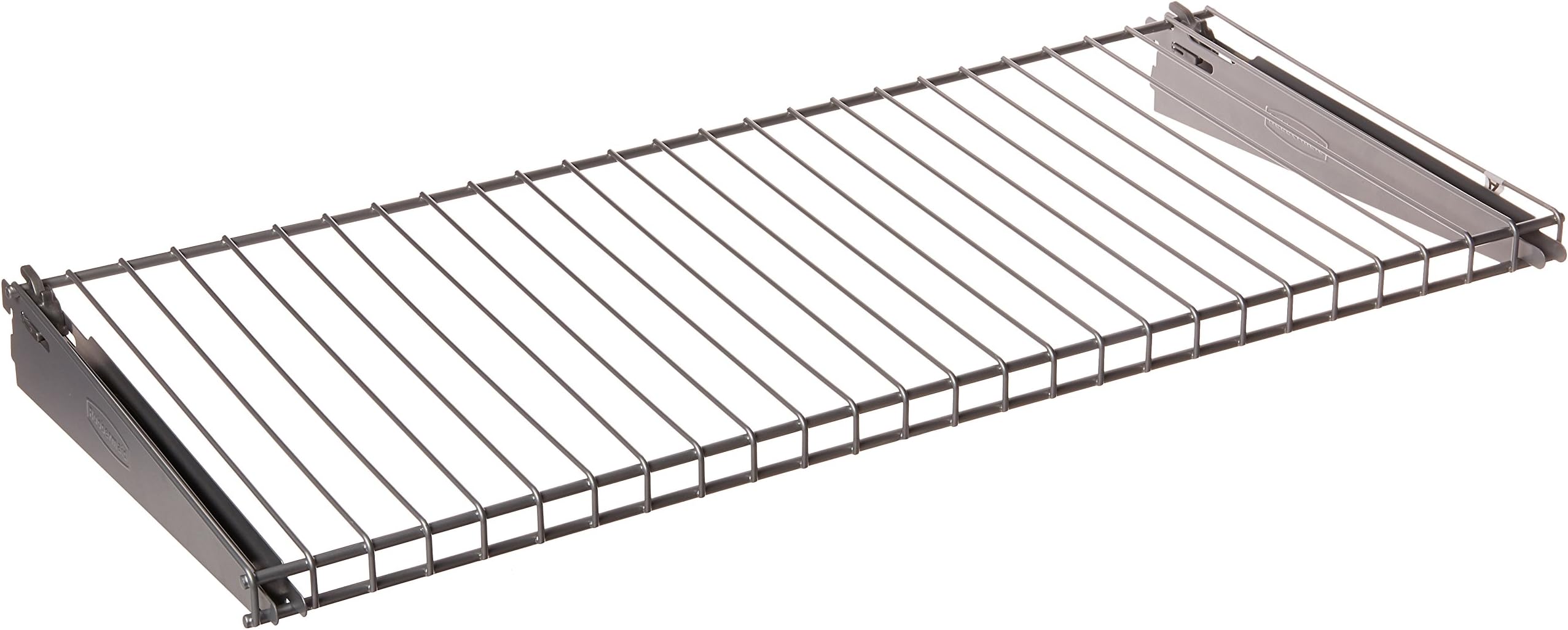 Rubbermaid Configurations 26" Shelving Kit, Set of 2 Shelves, Titanium, Expandable, Closet, Storage Room, Laundry Room, Garage Organization