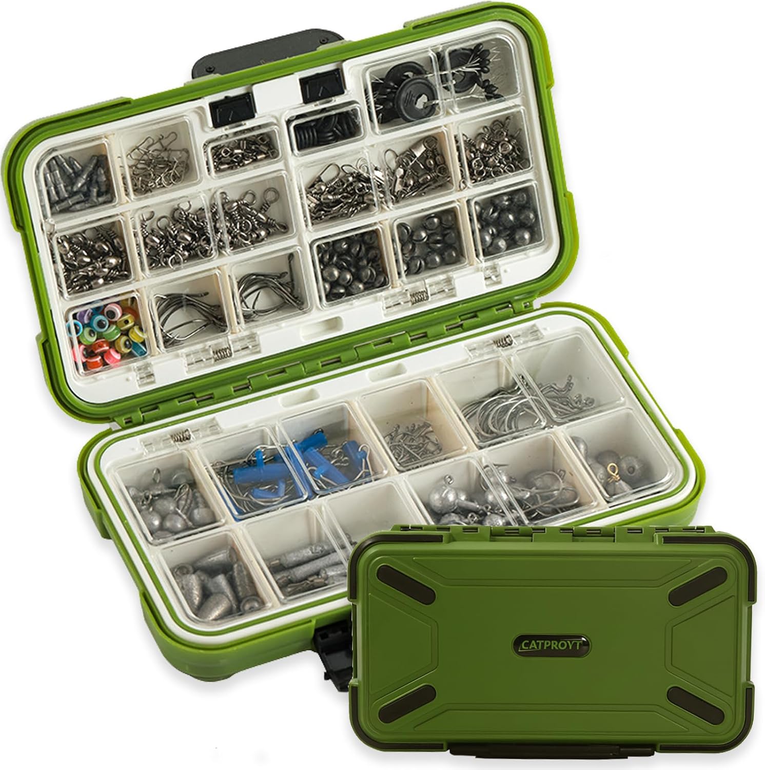 397-Piece Freshwater Fishing Tackle Kit with Waterproof Tackle Box – Compact Bass & Trout Lure Set for Beginner and Pro Anglers, Fishing Gear Set Equipment for Bass Trout Gifts for Men,Kids