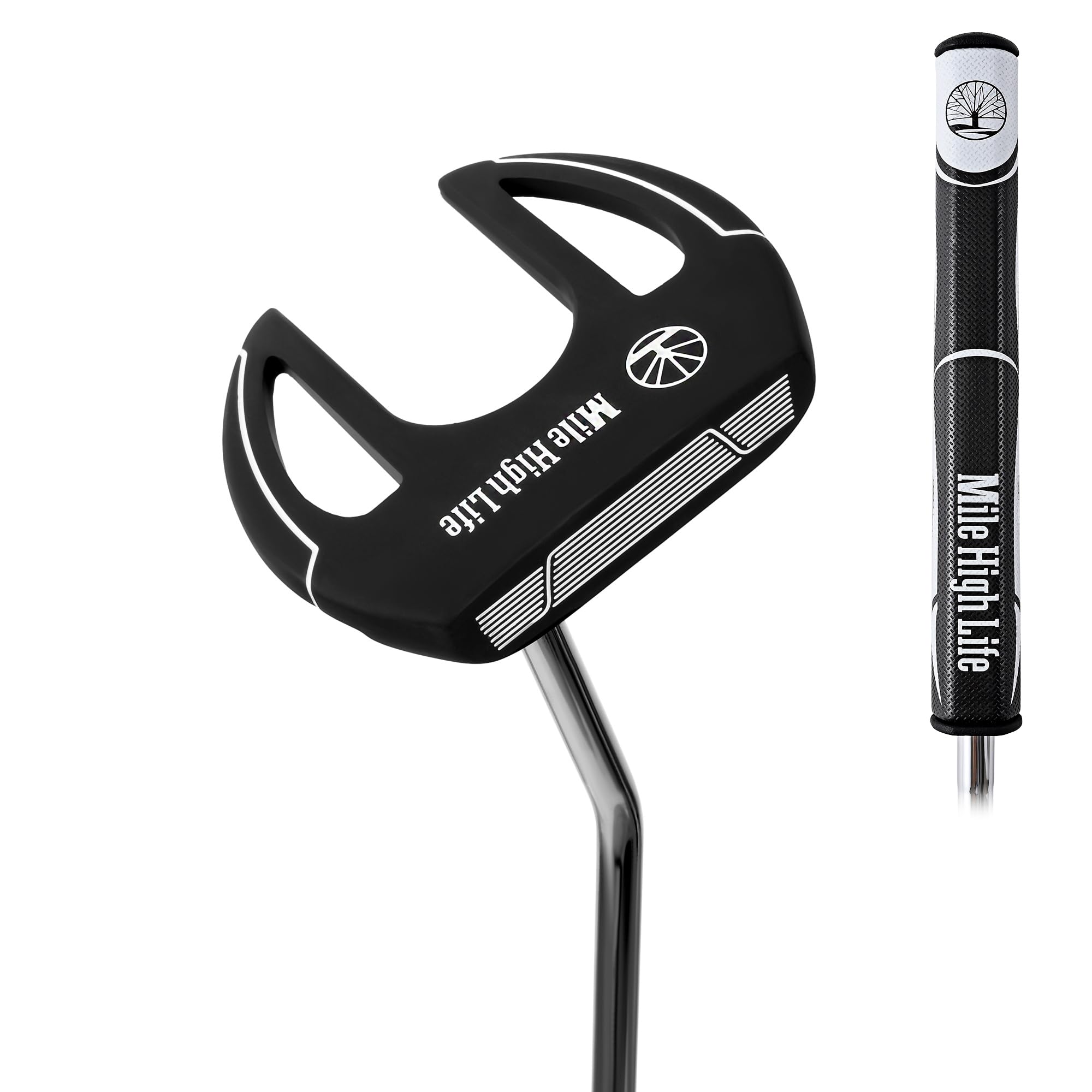 Mile High Life Mens Golf Putter w Premium Grip Right Handed Putters w Aim Line Entry Level Golfer