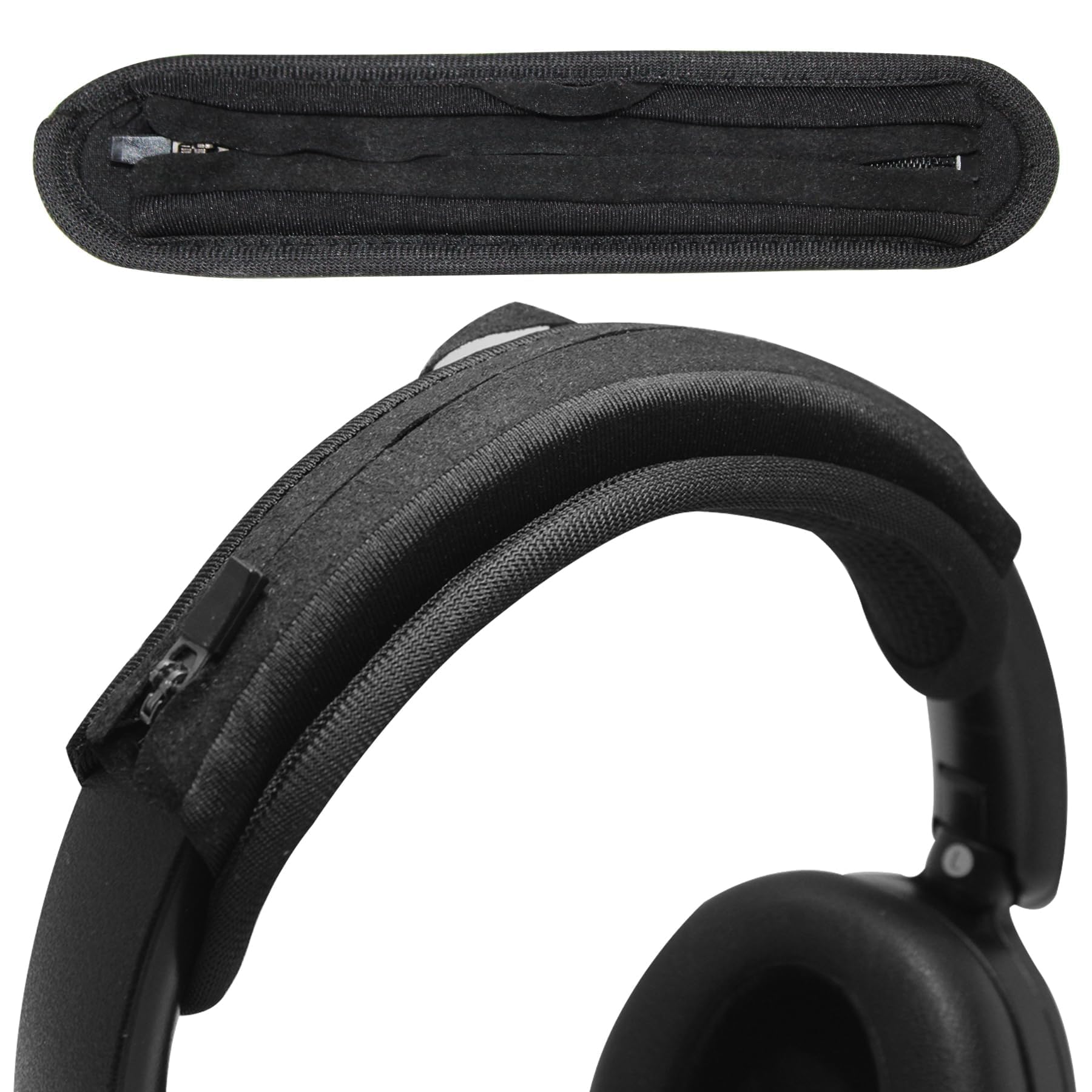 Adhiper ヘッドフォン ヘッドバンド クッション カバー Sony WH-CH720N、WH-CH710N、WH-XB910N、ULT Wear、WH-CH520 ヘッドフォン用、厚さ 6 mm の柔らかいヘッドバンド カバー、圧力軽減と剥がれ防止用、吊り下げループ付き