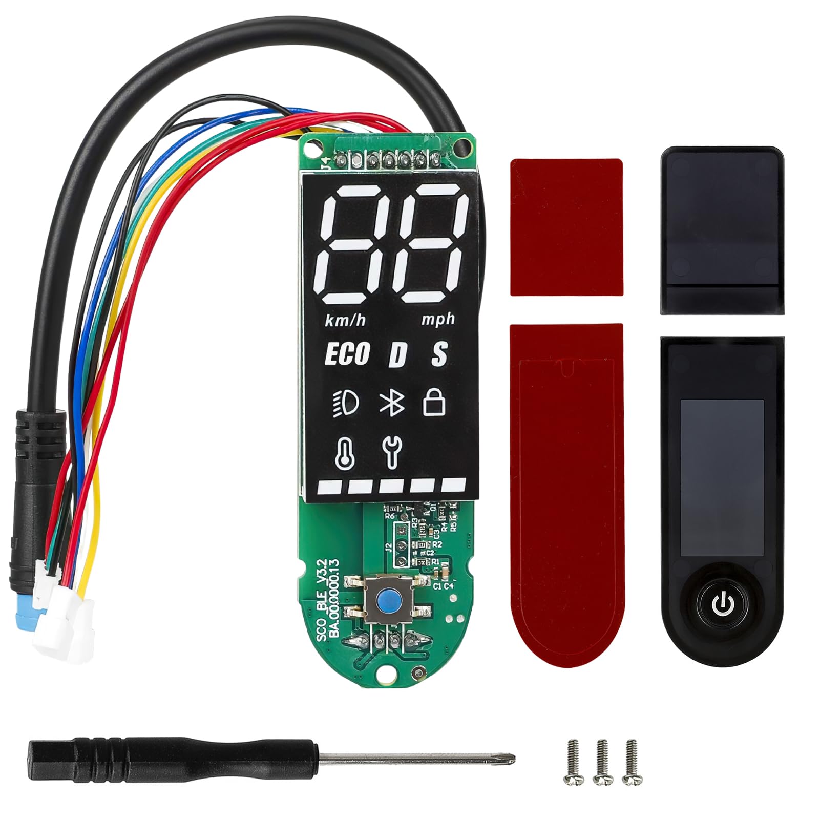 MechKit Electric Scooter Dashboard Display Dashboard Electric Scooter Dashboard 72 x 23 mm Bluetooth for Xiaomi 1S