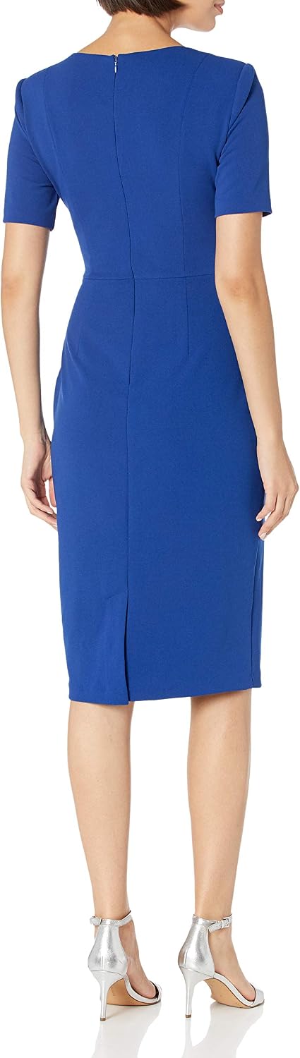 Knit Crepe TIE Sheath Dress 