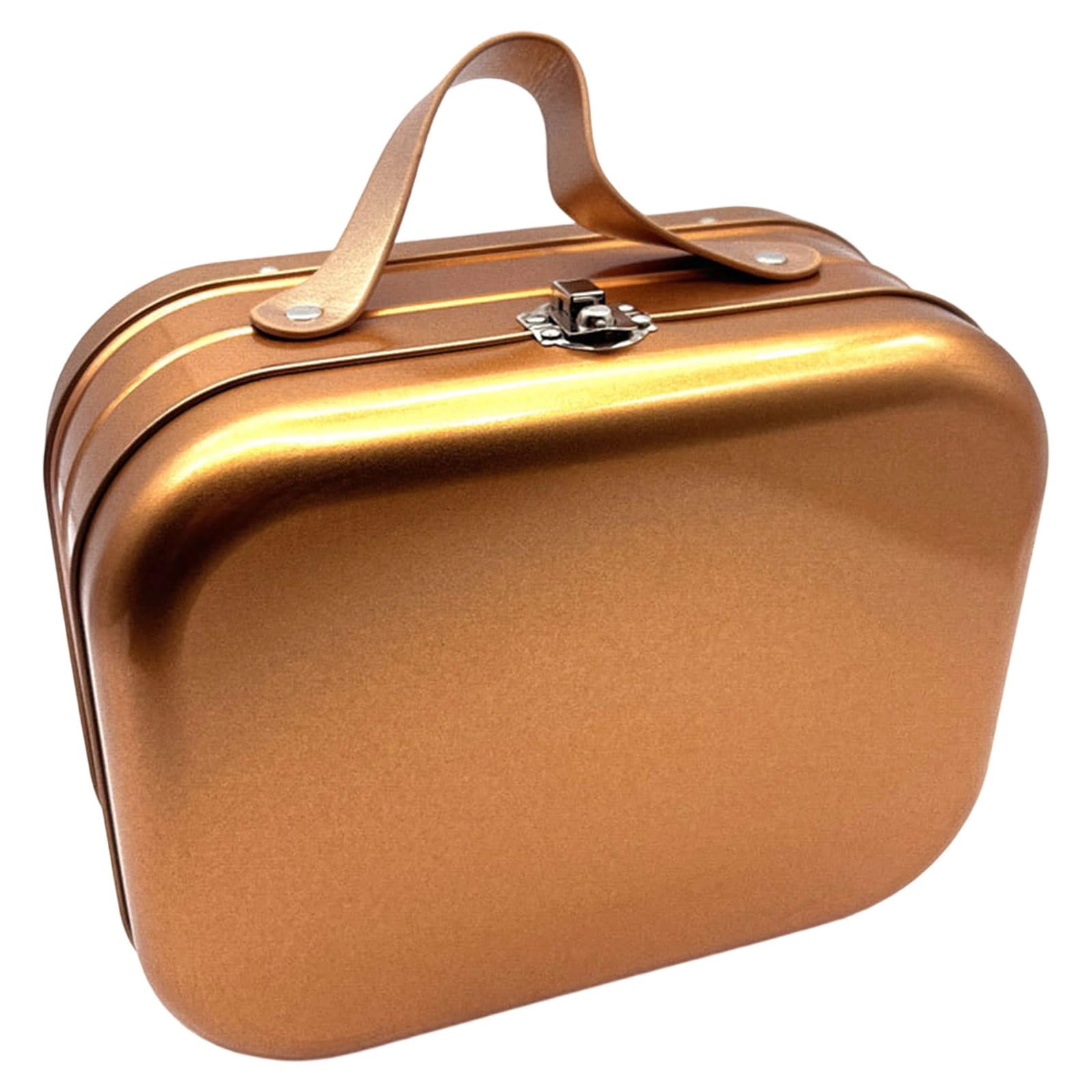 Tsophreniq Multipurpose Tin Organizers Box with Lockable Lid and Ergonomic Handle Tinplate Storage Container for Easy Transport Tin Storage Box Secure Latches