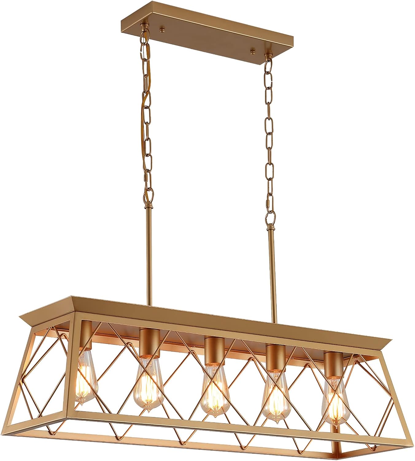 Q&S Modern Farmhouse Chandelier Light Fixtures,5Lights