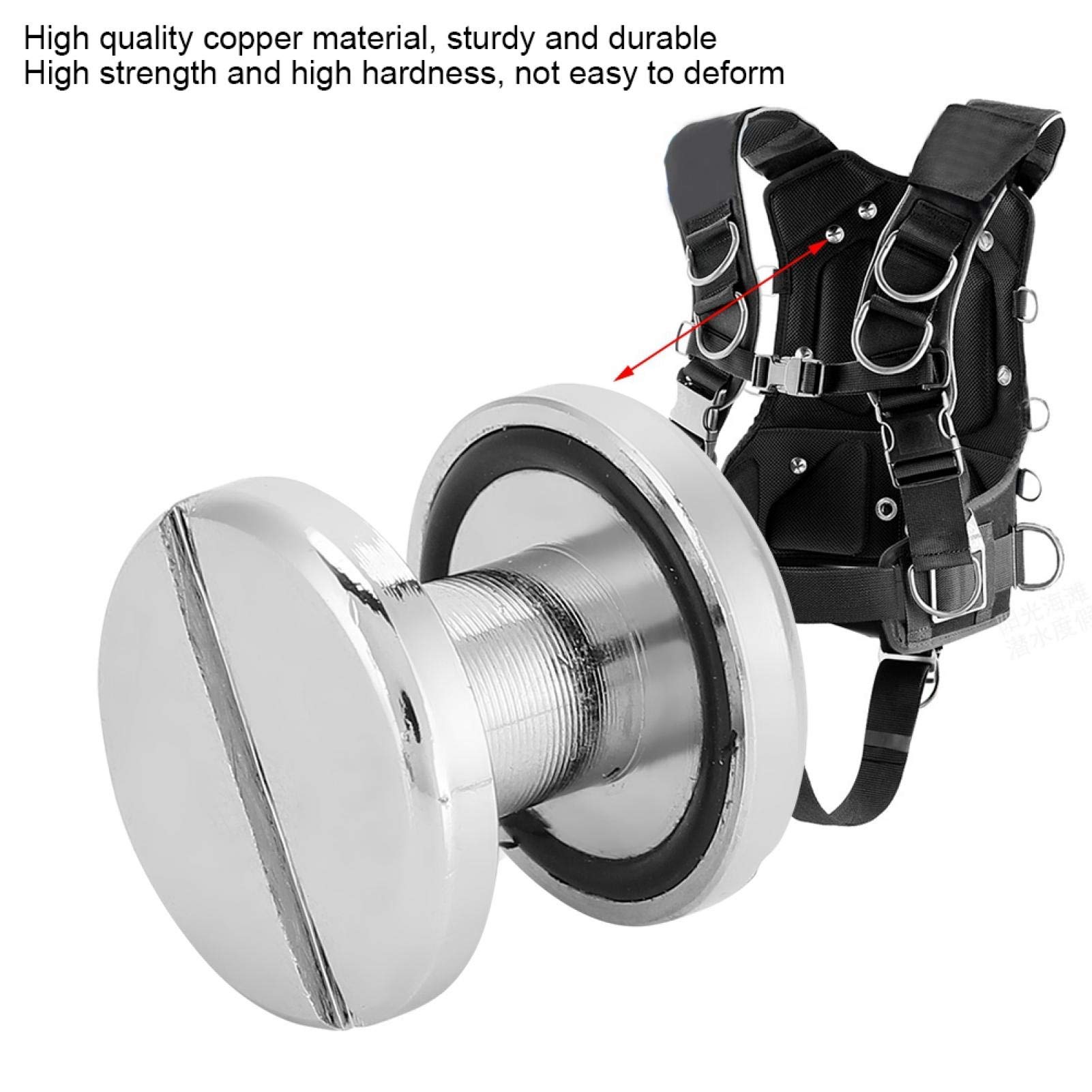 Placa Trasera de Tornillo BCD para Tornillos de Montaje BCD Tornillos de arnés BCD de Buceo Tornillos de ala Montaje de Tornillo de Libro Accesorio de Buceo
