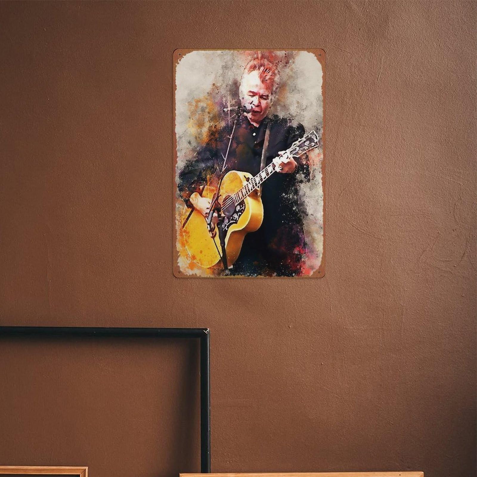 John Prine Denver 2007 - Pósteres Musicales Retro De Metal Para Decoración De Habitación, Póster Vintage Para El Hogar, Cafetería, Bar, Decoración De Pared, 8 X 12 Pulgadas