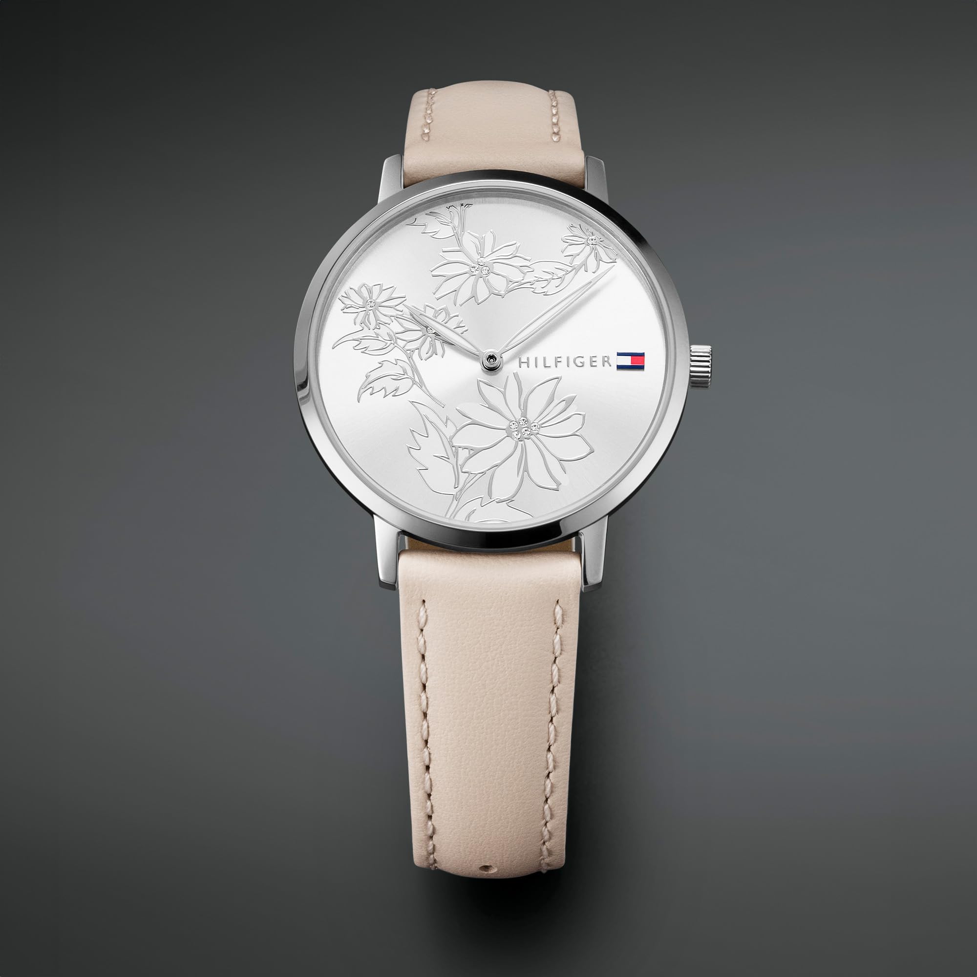 Tommy Hilfiger Orologio Con Movimento Al Quarzo A Due Lancette da Donna con Cinturino in Acciaio Inossidabile (Maglie o Mesh), in Pelle o Silicone