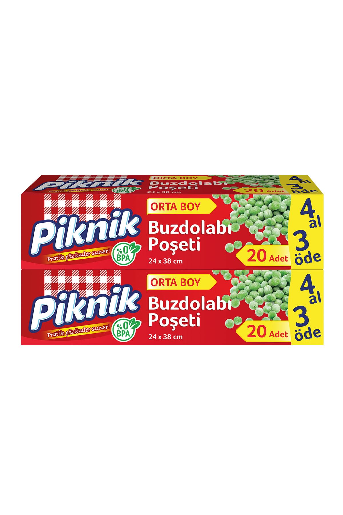 Piknik Buzdolabı Poşeti 4Al3Öde Orta 20'Li