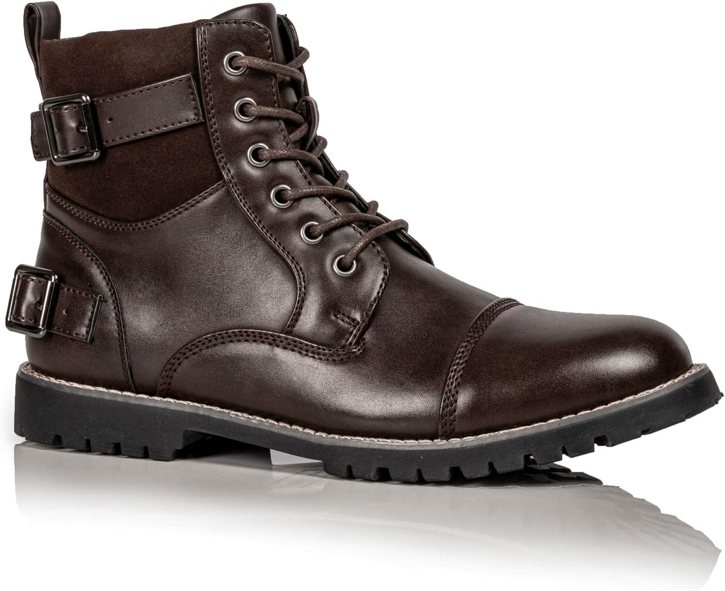 Metrocharm MC306 Mens Casual Work Lace Up Classic Motorcycle Combat Boots