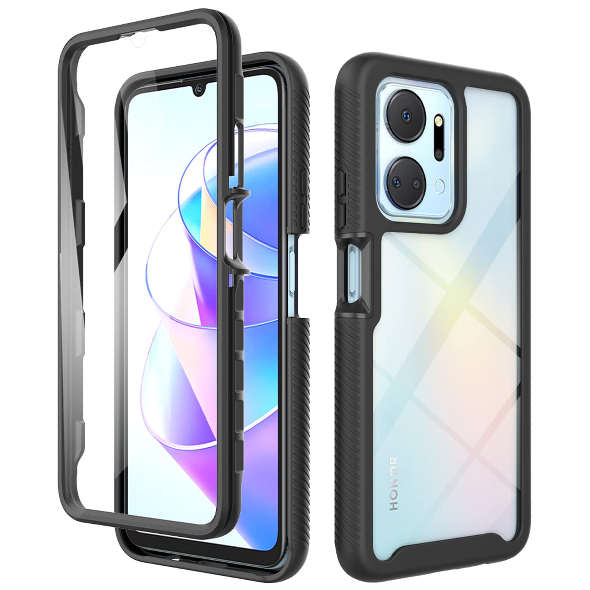 Alimentatore Honor 90 Custodia Per Honor X7A - Cover Trasparente In Gel TPU, Antishock, Sottile, Leggera, Protezione Completa Custodia Slim Anti Impronte
