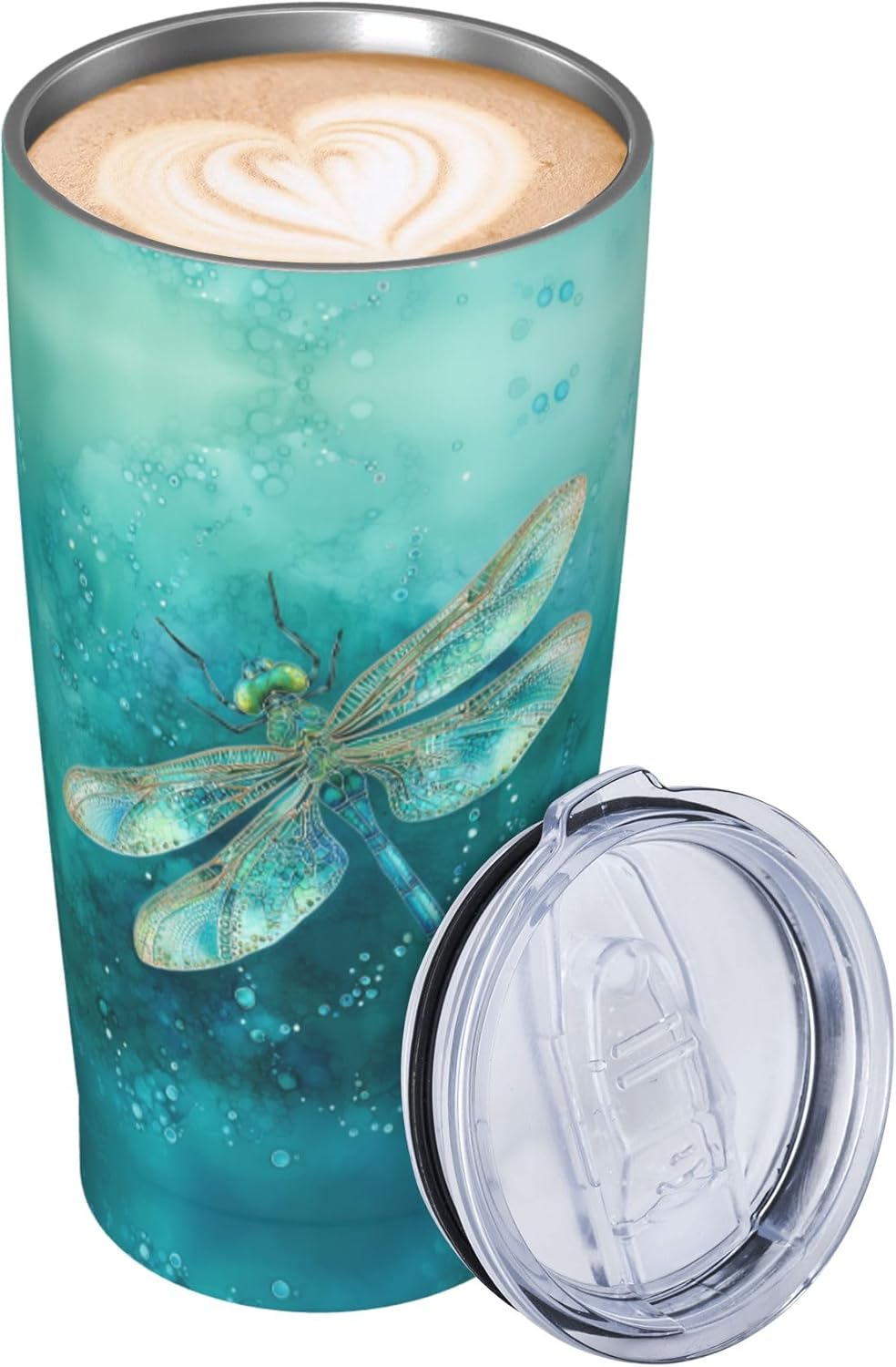 Dragonfly Tumbler with Lid and Straw for Women Leakproof Travel Coffee Mug Double Wall Insulated Cups 20OZ Gifts for Office Kitchen Outdoor - Image 7