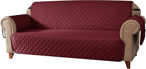 Miniatura 27 de SUBRTEX Juego de funda de sofá incluye fundas de sofá biplaza y silla, protector reversible de muebles de primera calidad con correas elásticas para