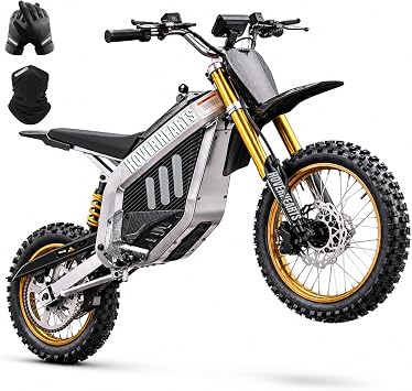 HOVER HEART Electric Dirt Bike for Teens Adults, Ebikes for Adults, E-Bike, E Dirt Bike,14"/12" Fat Tires 42MPH 3000W 48V/30AH LFP Electric Motorcycle, Suspension Off-Road Mountain Bike White