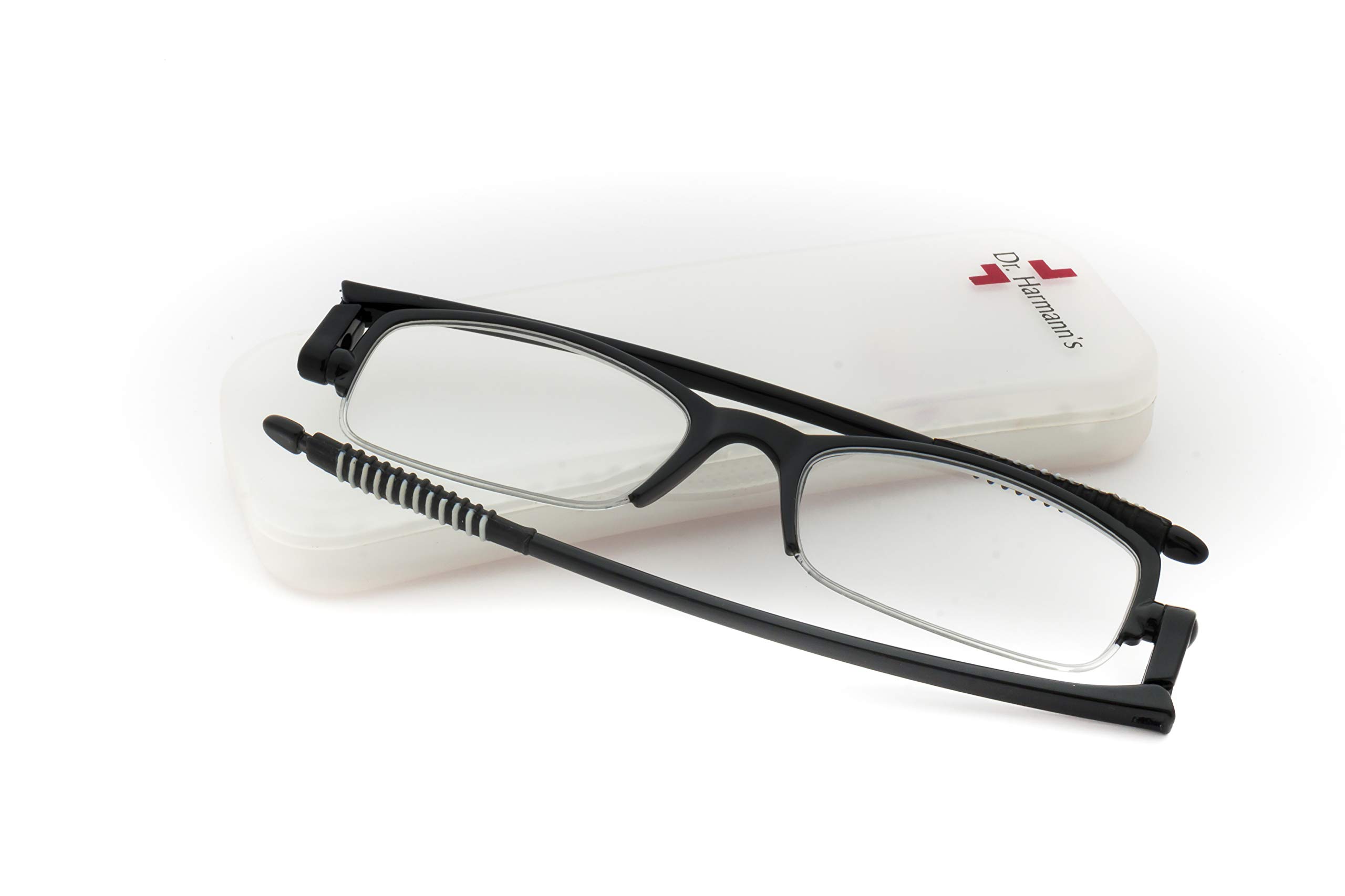 DR.HARMANNS READING GLASSES® FLAT READERS WITH HARD CASE (Model: Slim 1 Black colour +2.50) (B07V7B5313) Amazon Price History, Amazon Price Tracker