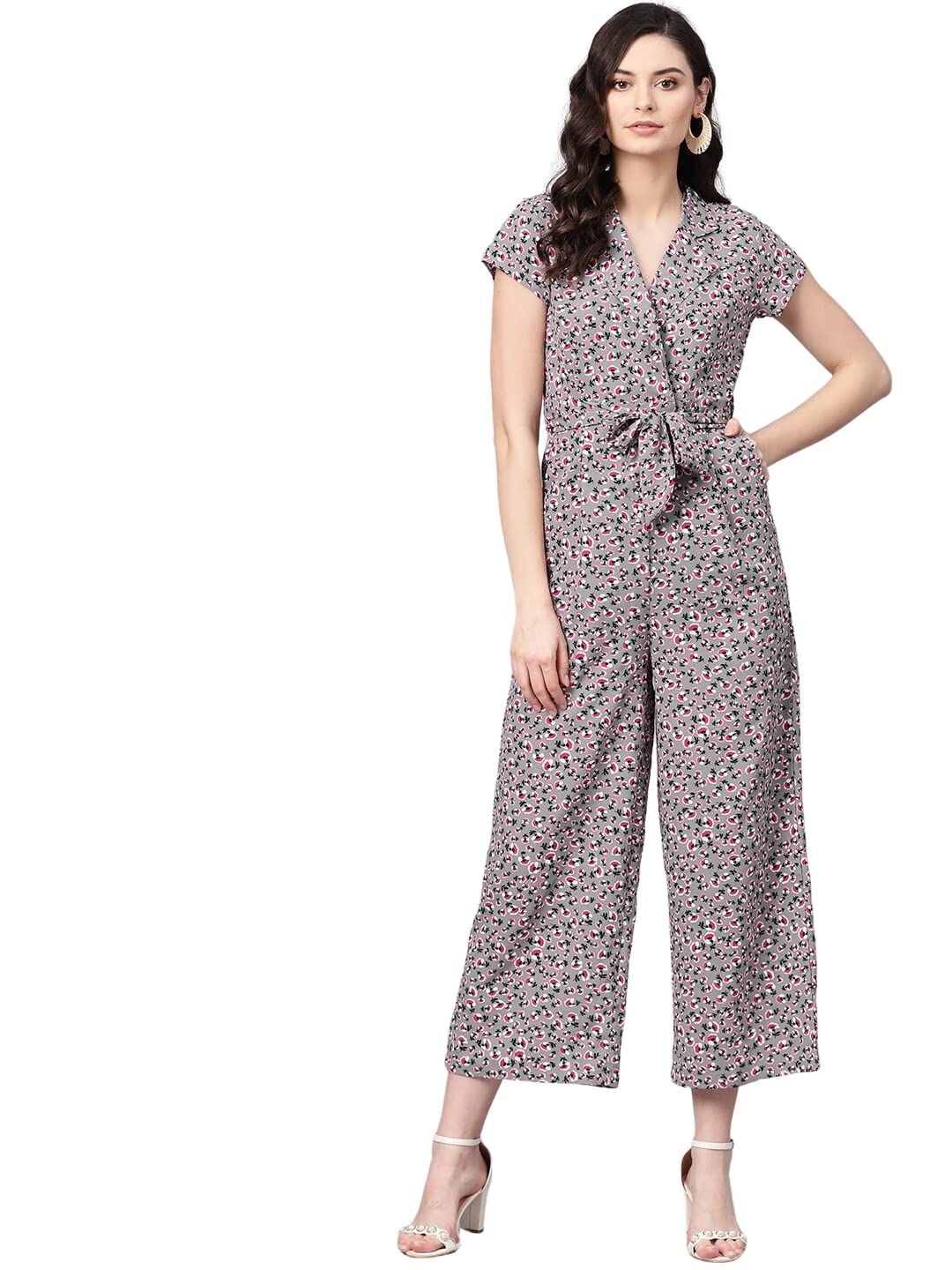 Printed Jumpsuit with Full Sleeves for Women