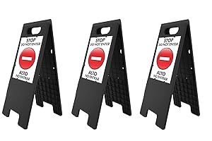 Sign Customizable A-Frame Outdoor Sandwich Board, Double Sided with Weather Resistant Plastic...