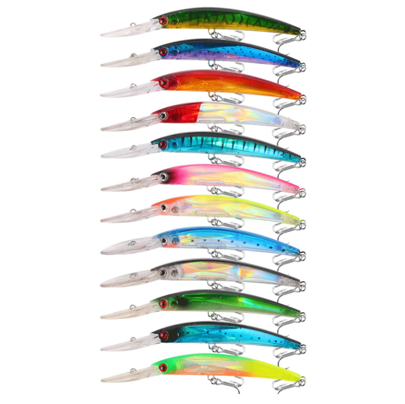 Leurre de pêche, 2 appâts de Type wobbler pour la pêche à la traîne, 17 cm, 24 g, Gros crankbait, appât Artificiel, matériel de pêche