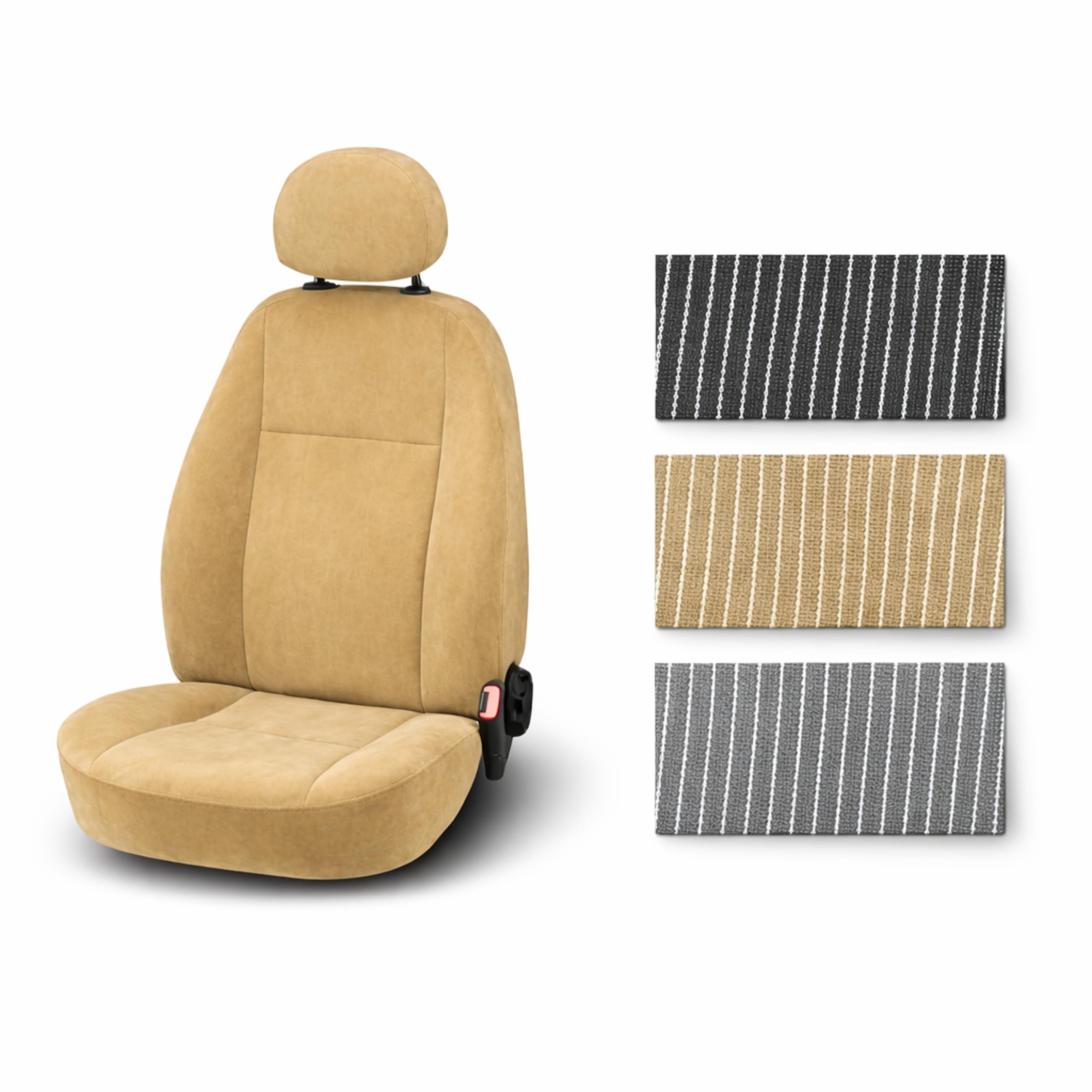 Bottari 12156 Schienale Estivo Paper per Auto in Fibra Naturale di Raffia, Colore Grigio
